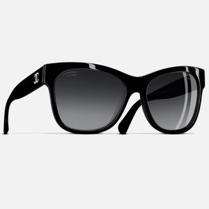 Chanel 5380 Square Polarized Sunglasses Black